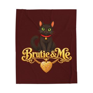 Velveteen Plush Throw Blanket — 'Brutie & Me'